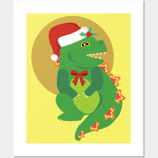 Santa Lizard Posters and Art